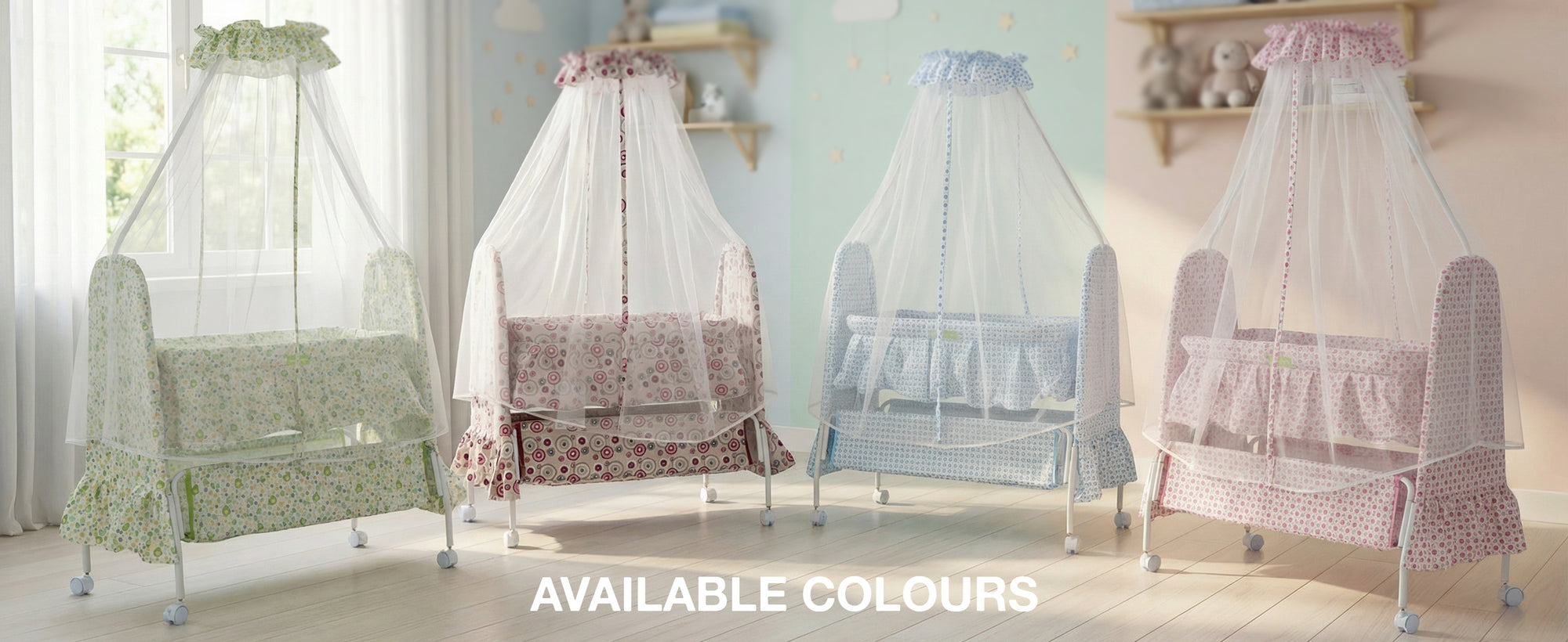 Baybee DOZY Baby Swing Cradle for Newborns with Mosquito Net Portable Infant Palna Jhula — slide 2