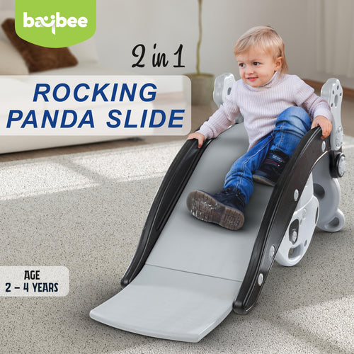 Baybee 3 in 1 Panda Garden Slider for Kids, Plastic Baby Slide with Rocker & Baby Chair Combo BAYBEE