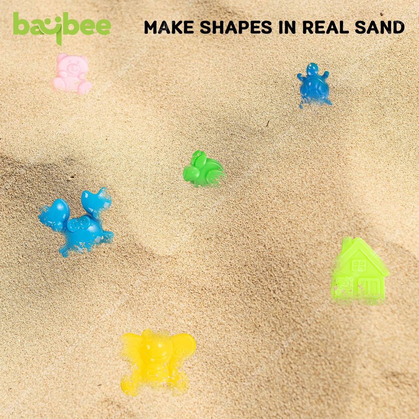 BAYBEE Creative Play Sand for Kids 1Kg, Moldable Magic Sand Dough Activity Toys Set, Sand Clay for Kids to Play