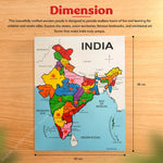 Baybee India 28 States Capitals Wooden Puzzle for Kids  with Knob Pegged Puzzle Toys Baybee India