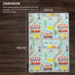 Travel Wonderer Theme Baby Double Sided Play Mat Foldable Crawling Mat Size W-180cm X H-120 cm -  Assorted Themes BAYBEE