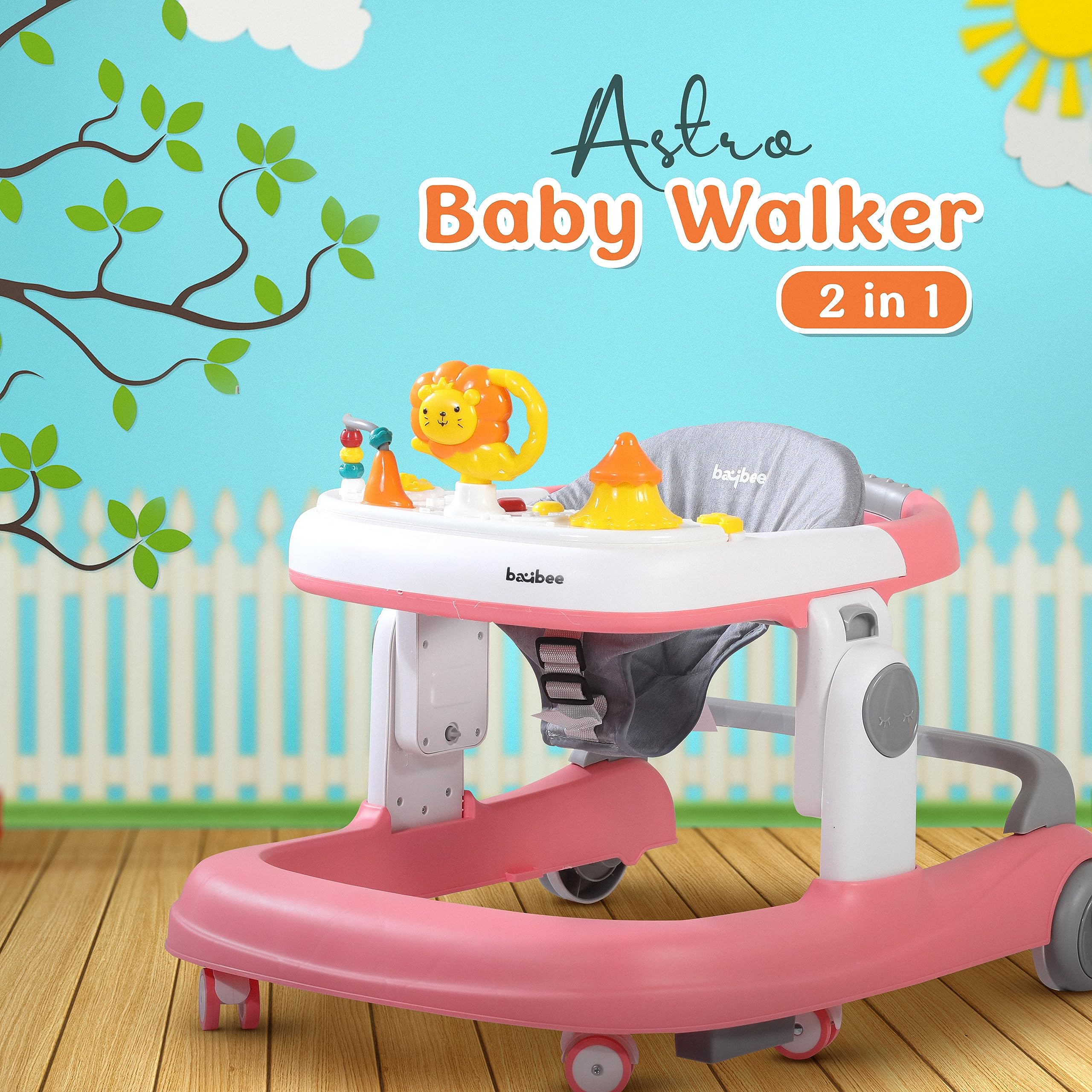 ASTRO BABYS アストロ・ベイビーズ Best Rated Foldable Baby Push Walker Adjustable Activity
