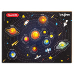BAYBEE Toddler Solar System Wooden Puzzle for Kids with Planets BAYBEE