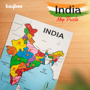 Baybee India 28 States Capitals Wooden Puzzle for Kids  with Knob Pegged Puzzle Toys