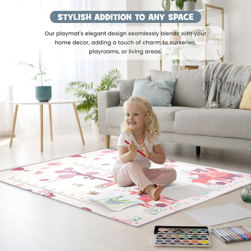 Baybee Crawling Foldable Kids Play Mat for Babies Size 180x150CM - Assorted Themes BAYBEE