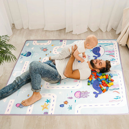 Baybee Crawling Foldable Kids Play Mat for Babies Size 180x150CM - Assorted Themes BAYBEE