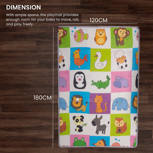 Baybee Crawling Foldable Kids Play Mat for Babies Size 180x120CM- Assorted Themes BAYBEE