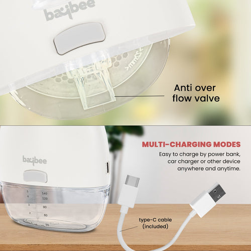 Baybee Ultra Slim Electric Breast Pump for Feeding Mothers, Automatic Breast Feeding Pump Electrical with Led BAYBEE