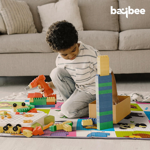 Baybee Crawling Foldable Kids Play Mat for Babies Size 180x120CM- Assorted Themes BAYBEE