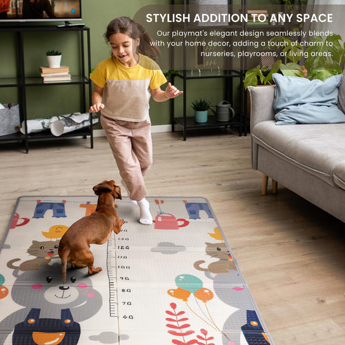 Baybee Crawling Foldable Kids Play Mat for Babies Size 180x120CM- Assorted Themes BAYBEE