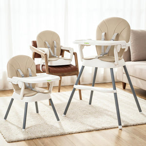 Baybee 2-in-1 Convertible Baby High Chair with Wide Food Tray