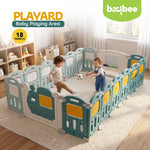 Baybee Train Kids Playpen for Babies(18 Panels) Foldable Baby Play Area Indoor Setup with Safety Lock BAYBEE