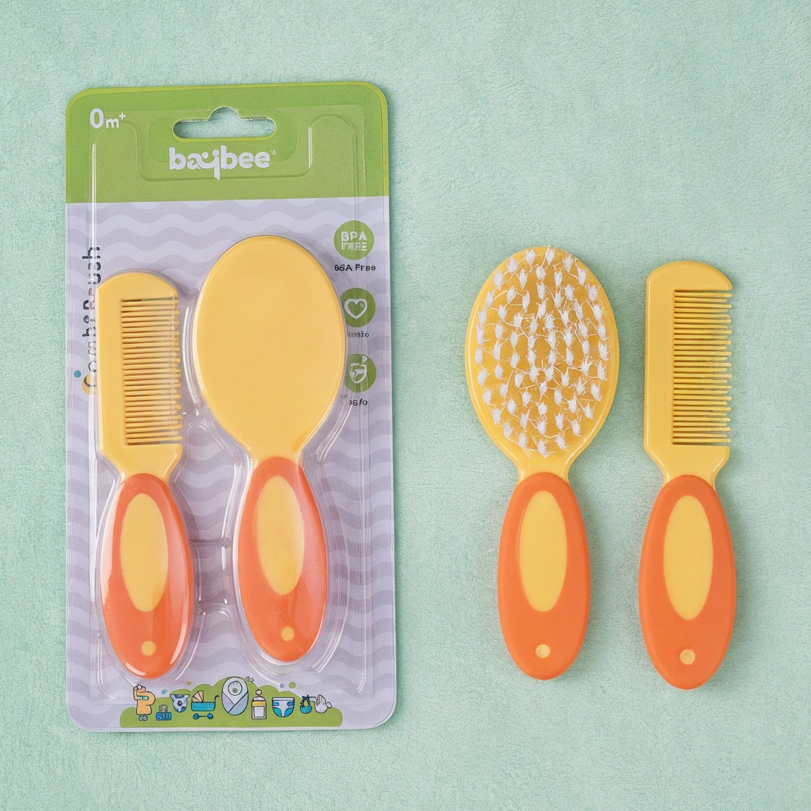 Baybee Comb and Brush Set Baby Care Set for Newborns Assorted Colours