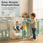 Baybee Train Kids Playpen for Babies(18 Panels) Foldable Baby Play Area Indoor Setup with Safety Lock BAYBEE