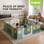 Baybee Train Kids Playpen for Babies(18 Panels) Foldable Baby Play Area Indoor Setup with Safety Lock BAYBEE
