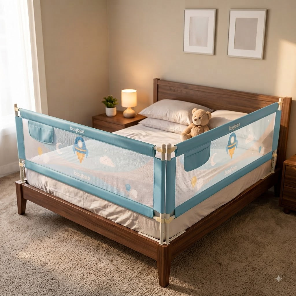 BAYBEE Baby Bed Rails Guard (180Lx63H cm(Pack of 2))