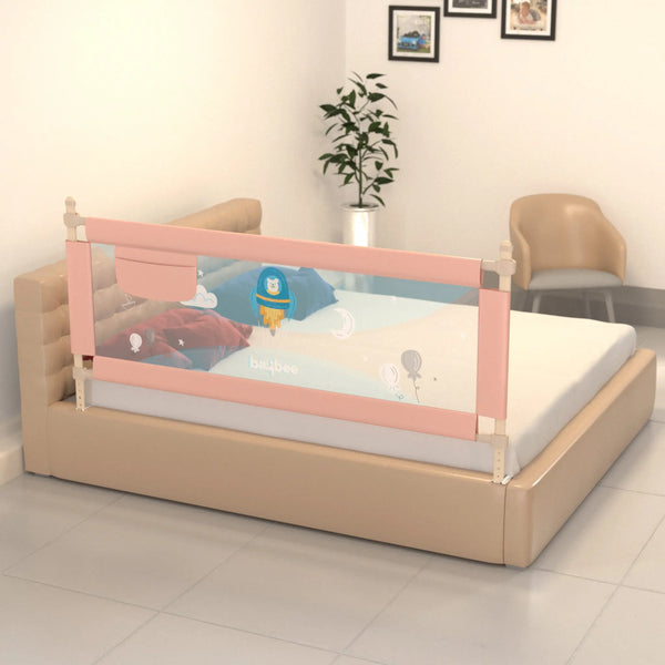 Baybee Bed Rail Guard Portable Safety Adjustable Height Barrier for Baby - 180 x 63 cm