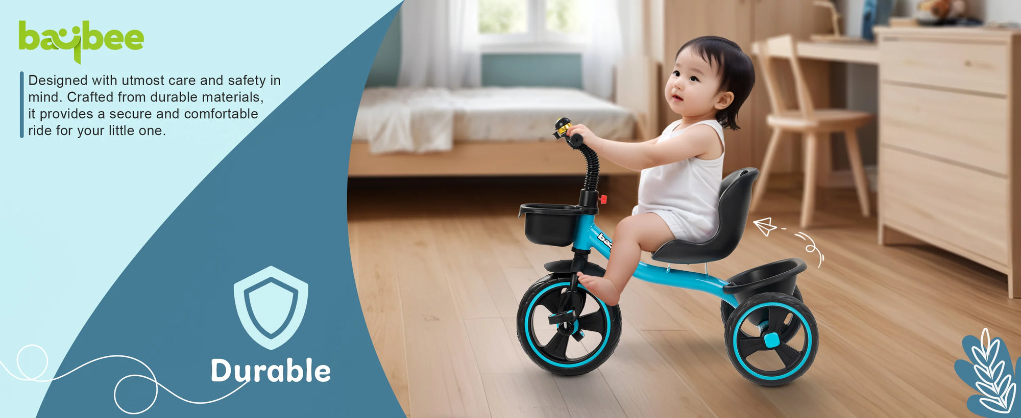Baybee TRIXG Baby Tricycle for Kids, Smart Plug & Play Kids Cycle — slide 2