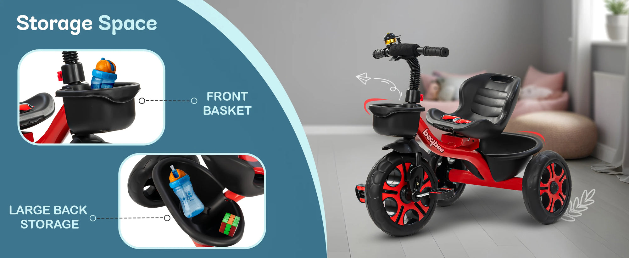 Baybee TRIXG Baby Tricycle for Kids, Smart Plug & Play Kids Cycle — slide 1