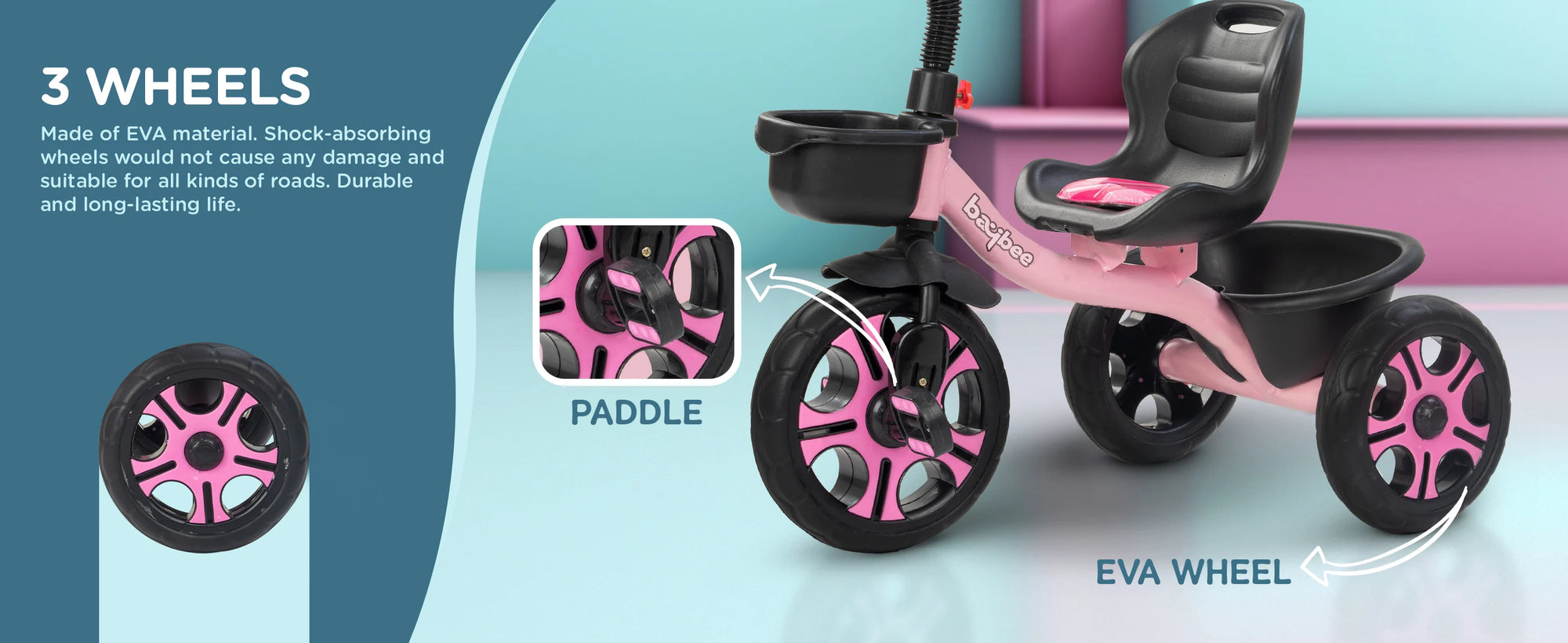 Baybee TRIXG Baby Tricycle for Kids, Smart Plug & Play Kids Cycle — slide 1