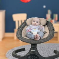 Baybee Automatic Electric Baby Swing Cradle with Adjustable Swing Speed, Music, Mosquito Net, Safety Belt & Removable Toys
