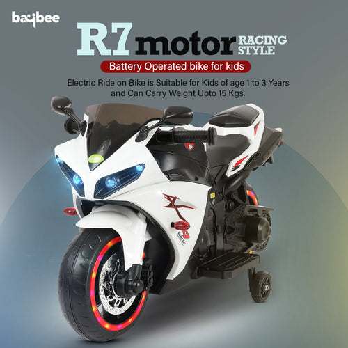 Buy Baybee R7 Rechargeable Battery Operated Bike for Kids | Ride on Toy  Baby Bike with RGB & Music | Kids Bike Racing Battery Bike | Electric Bike  for