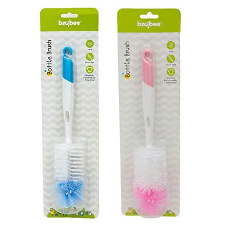 Baybee Baby Milk Bottle Nipple Straw Cleaning Brush - BPA Free Pack of 2 BAYBEE