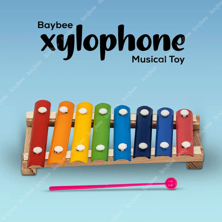Baybee Wooden Xylophone Musical Toys for Kids with 8 Knots BAYBEE