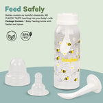 Baybee 250Ml 2 in 1 Baby Feeding Bottle with Spoon, Anti-Colic Silicone Nipple - Pack of 2