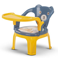 Baybee Plastic Baby Chair for Kids Study Table Chair with Cushion Seat & High Backrest