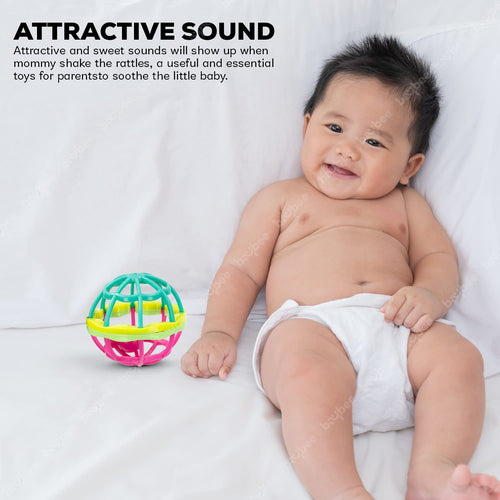 Baybee Pack of 3 Rattles Set for Babies 0-6 Months, Non-Toxic 3 Attractive Rattle Set, Newborn Baby Gift Products BAYBEE