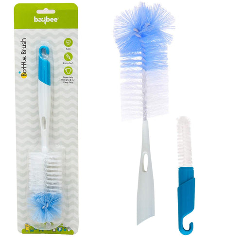 Baybee Baby Milk Bottle Nipple Straw Cleaning Brush - BPA Free Pack of 2 BAYBEE