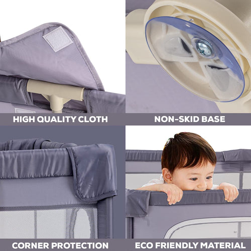 Baybee Playard Playpen for Kids with Safety Lock, Suction Cup &  Smart Folding BAYBEE