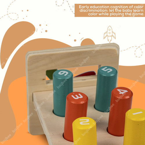 Baybee Wooden Hammer Peg Knock Pounding Bench for Kids Toys Set BAYBEE