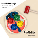 Baybee Wooden Hammer Ball Knock Pounding Bench with Box, Kids Toys Set, Learning Educational Hammer toy for Kids 3+ Years (Assorted) BAYBEE