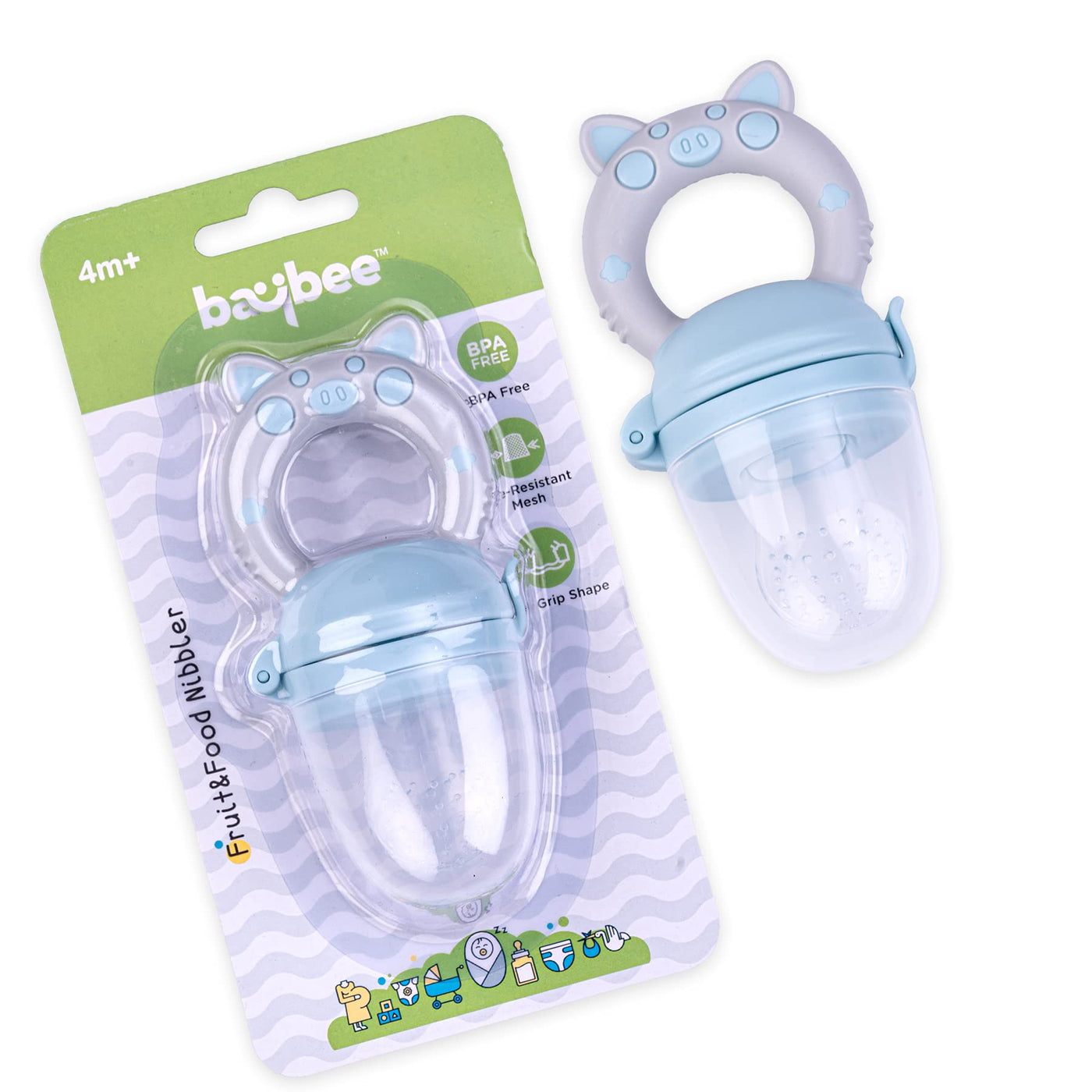 Baybee Baby Food Feeder Pacifier-Organic for 3-24 Months (Persian