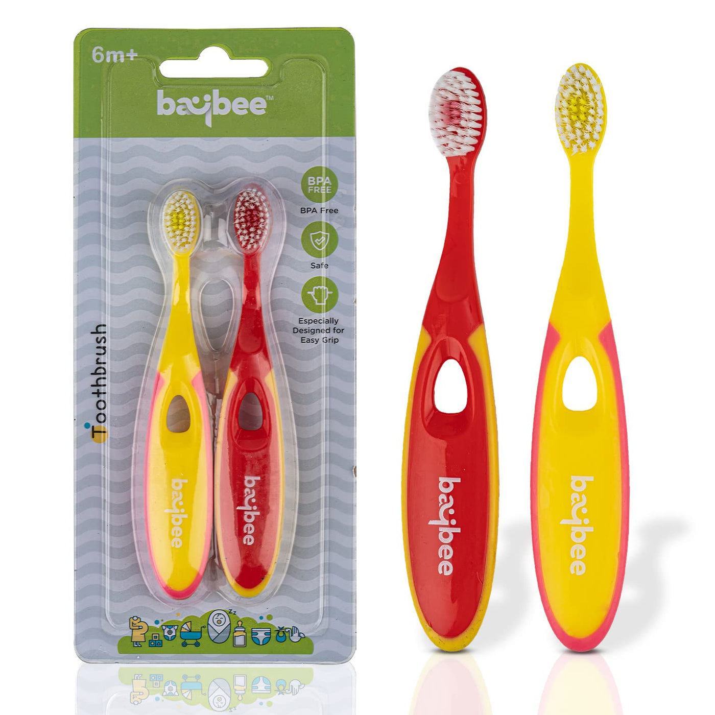 Baybee Ultra Soft Baby Toothbrush Set with Soft Bristles & Easy Grip –  Baybee India