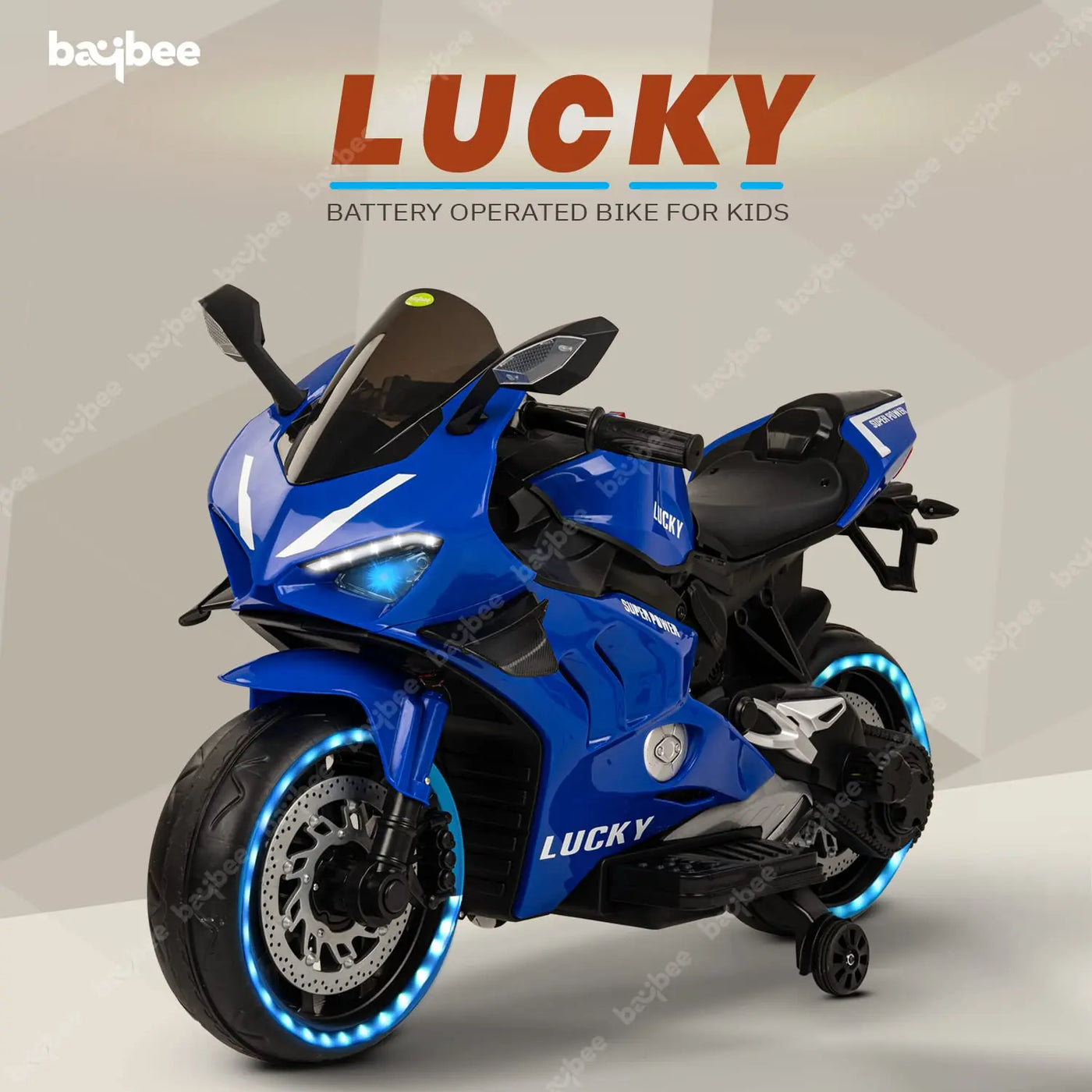Kids Racing Bicycle Baybee Lucky Kids Battery Operated Bike for Kids, Racing Kids Ride on ...