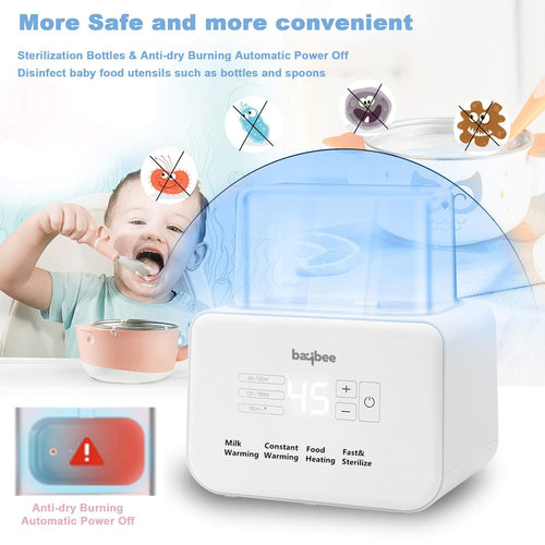 Baybee 6 in 1 Baby Bottle Warmer & Sterilizer  with LCD Temperature Display, Smart & BPA Free Nipple BAYBEE