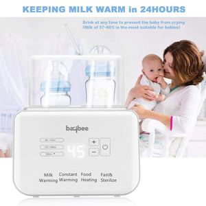 Baybee 6 in 1 Baby Bottle Warmer & Sterilizer  with LCD Temperature Display, Smart & BPA Free Nipple