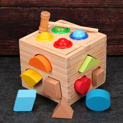 Baybee Wooden Hammer Case Toy Knock Pounding Bench for Kids, Educational Activity Toys for 2+ Year Old (Box Hammer) BAYBEE