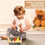 Baybee Wooden Hammer Peg Knock Pounding Bench for Kids Toys Set BAYBEE
