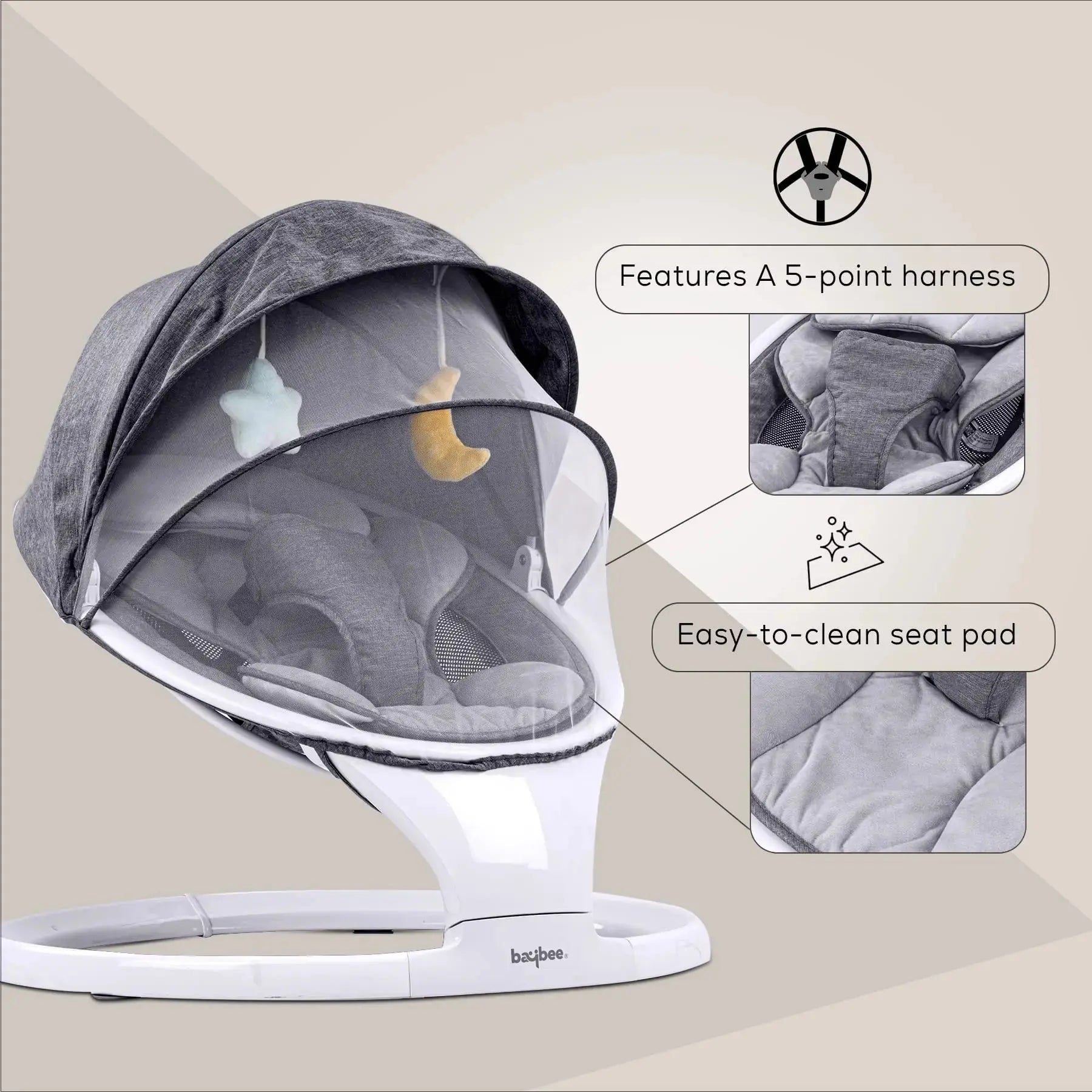 Baybee NapNest Automatic Electric Baby Swing Cradle BAYBEE